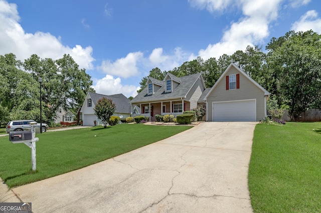 35 Deep Springs Way, Covington, GA 30016 - new england style home with a garage, concrete driveway, and brick siding