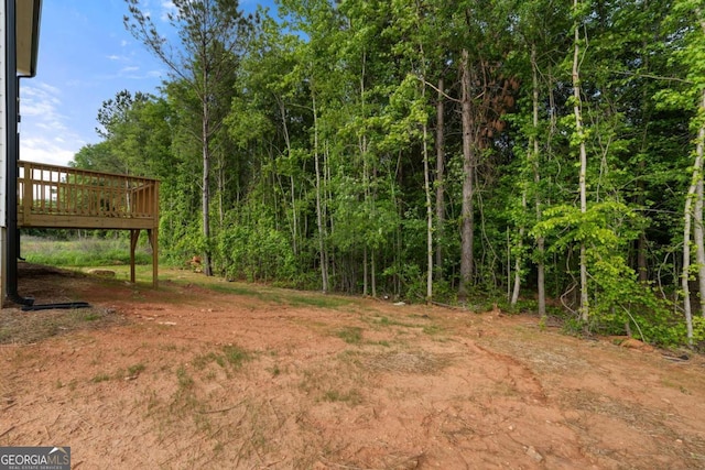 4095 Oriole Ln, Fairburn, GA 30213 - view of yard with a wooden deck