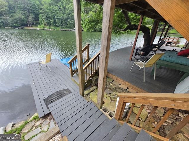 1151 Twin Mountain Lakes Cir, Talking Rock, GA 30175 - dock area featuring a water view