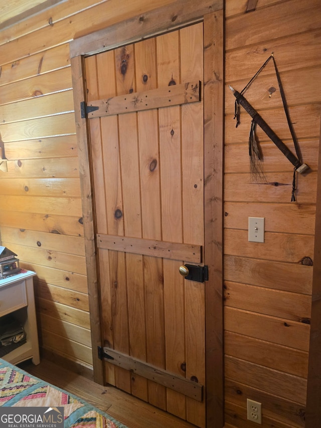 1151 Twin Mountain Lakes Cir, Talking Rock, GA 30175 - detailed view of wooden walls and wood finished floors
