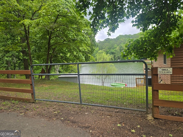 1151 Twin Mountain Lakes Cir, Talking Rock, GA 30175 - gate featuring a view of trees
