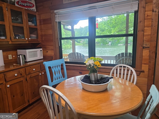 1151 Twin Mountain Lakes Cir, Talking Rock, GA 30175 - dining space with dark wood-style floors