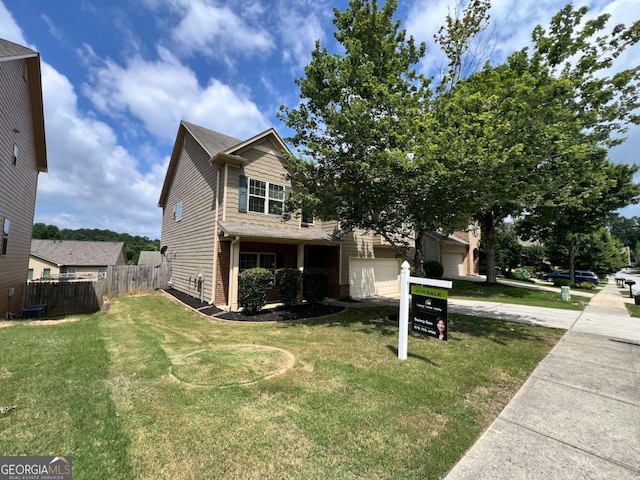 3522 Fallen Oak Dr, Buford, GA 30519 - view of front facade featuring an attached garage and brick siding