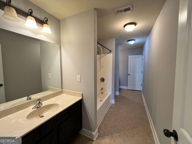 3522 Fallen Oak Dr, Buford, GA 30519 - full bathroom with vanity and bathing tub / shower combination