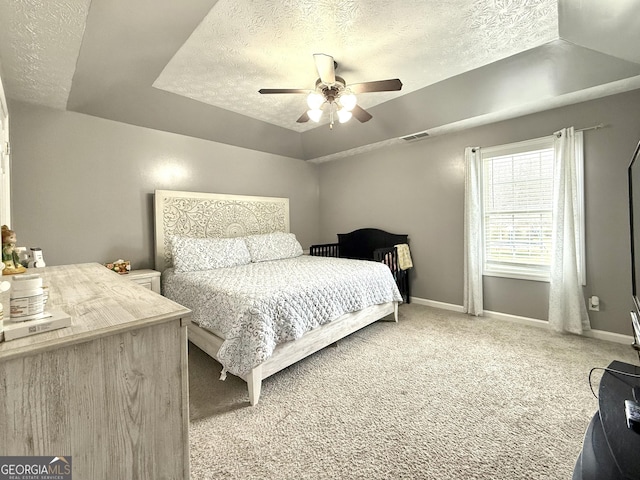 110 Waterloo Dr, Mount Airy, GA 30563 - carpeted bedroom with a textured ceiling and ceiling fan