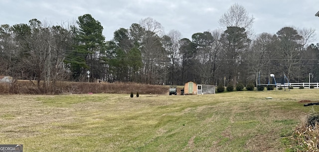 110 Waterloo Dr, Mount Airy, GA 30563 - view of grassy yard featuring a storage unit