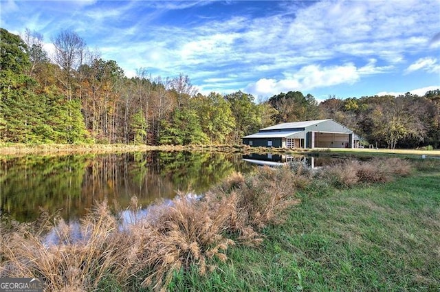 1195 Grady Rd, Rockmart, GA 30153 - dock with a forest view and a water view