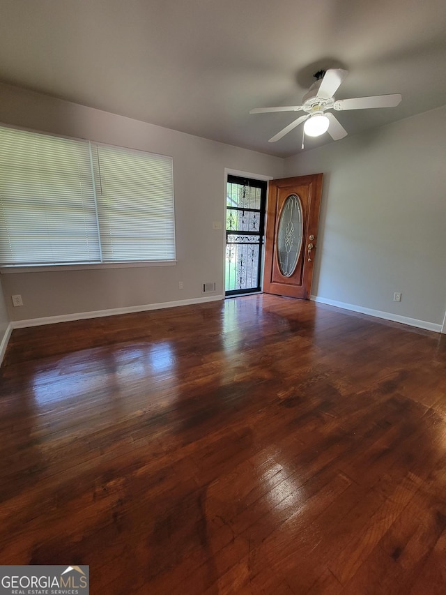 4157 Cedar Valley Ln, Conley, GA 30288 - unfurnished room featuring baseboards, wood finished floors, and a ceiling fan