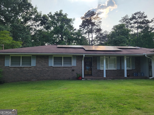 4157 Cedar Valley Ln, Conley, GA 30288 - single story home featuring brick siding, covered porch, and a front lawn