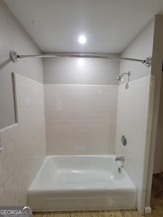 4157 Cedar Valley Ln, Conley, GA 30288 - bathroom with tub / shower combination and recessed lighting