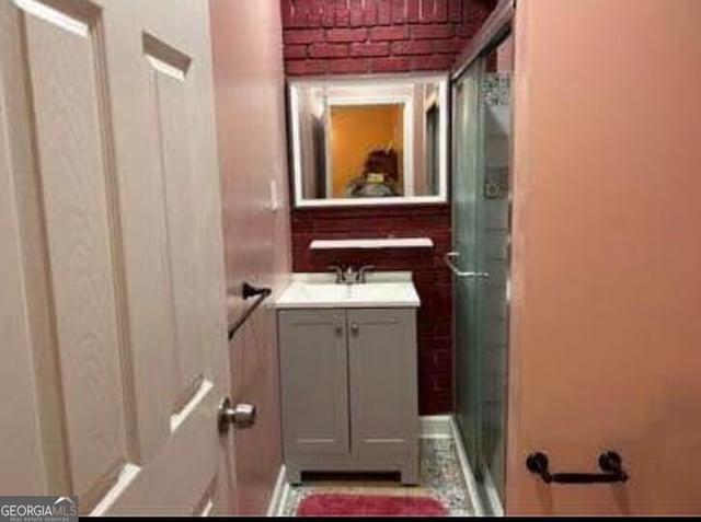 4157 Cedar Valley Ln, Conley, GA 30288 - bathroom with vanity and a stall shower