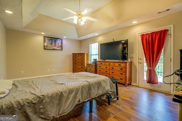 637 Lakeview Dr, Newborn, GA 30056 - bedroom with hardwood / wood-style floors and recessed lighting
