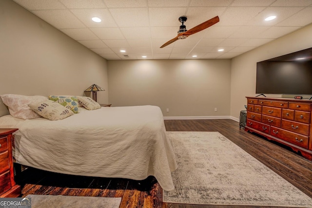 637 Lakeview Dr, Newborn, GA 30056 - bedroom with wood finished floors, recessed lighting, and a paneled ceiling