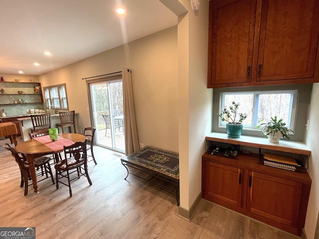 400 Mulberry Cir, Jasper, GA 30143 - dining room featuring light wood-type flooring and recessed lighting