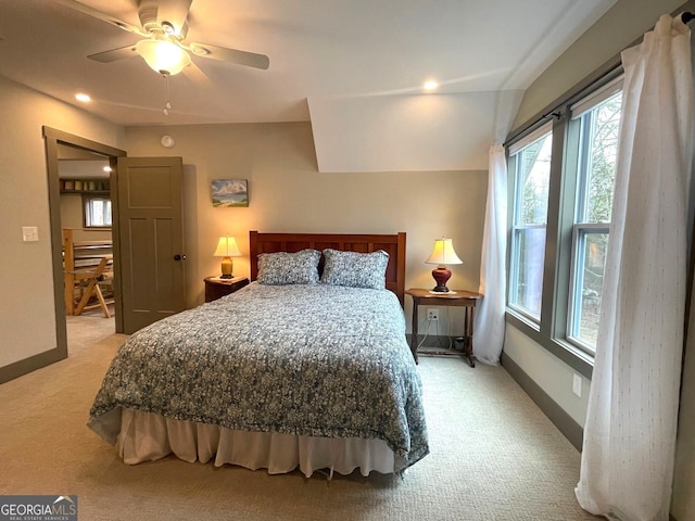 400 Mulberry Cir, Jasper, GA 30143 - bedroom featuring light carpet and ceiling fan