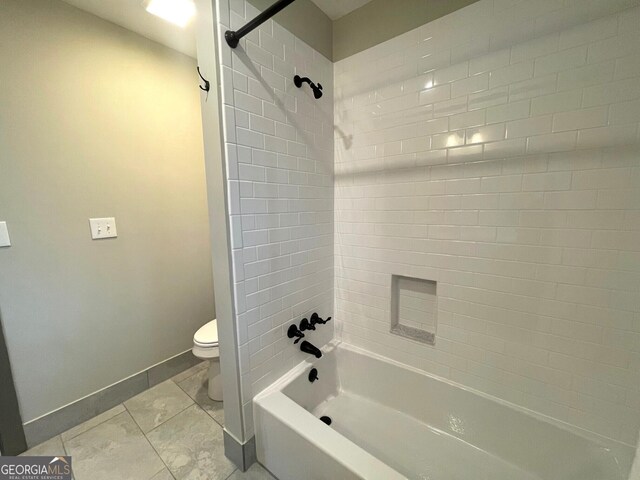 400 Mulberry Cir, Jasper, GA 30143 - full bath featuring shower / washtub combination and marble look tiles