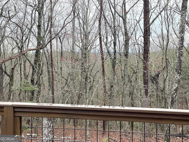 400 Mulberry Cir, Jasper, GA 30143 - deck featuring a forest view