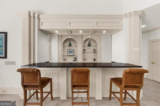 9005 Old Southwick Pass, Alpharetta, GA 30022 - indoor wet bar featuring recessed lighting and built in features