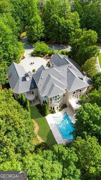 9005 Old Southwick Pass, Alpharetta, GA 30022 - view from above of property with a pool