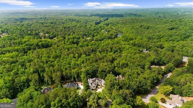 9005 Old Southwick Pass, Alpharetta, GA 30022 - aerial overview of property's location featuring a heavily wooded area