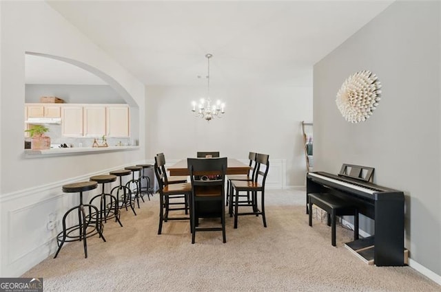 771 Tulip Poplar, Lawrenceville, GA 30044 - dining space featuring a chandelier and light colored carpet