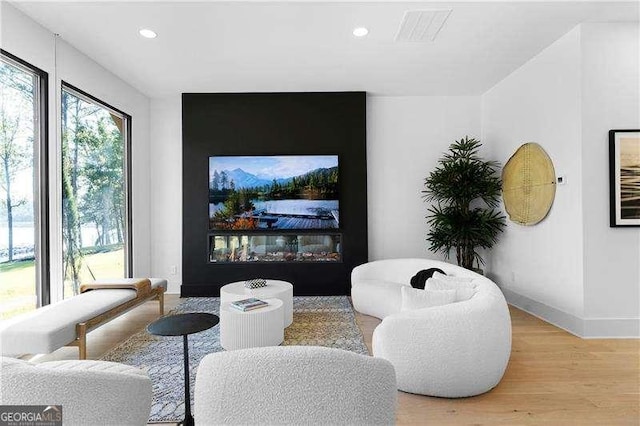 130 Marina Parc Dr, Waleska, GA 30183 - sitting room featuring wood finished floors, recessed lighting, and baseboards