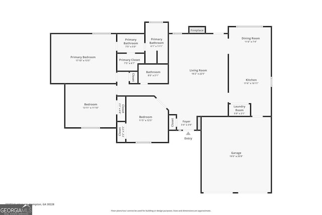 11102 Hunters Ln, Hampton, GA 30228 - floor plan / room layout
