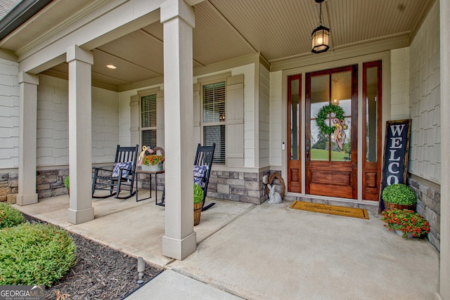 119 Waterview Cir, Newnan, GA 30263 - view of exterior entry featuring a porch