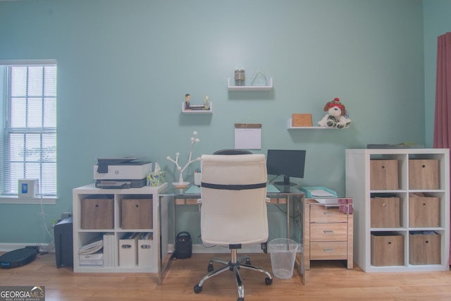 4336 Thorngate Ln, Acworth, GA 30101 - home office featuring wood finished floors