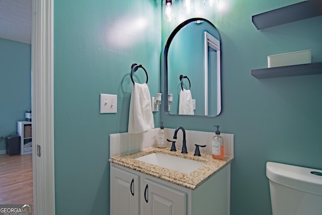 4336 Thorngate Ln, Acworth, GA 30101 - bathroom featuring vanity and wood finished floors