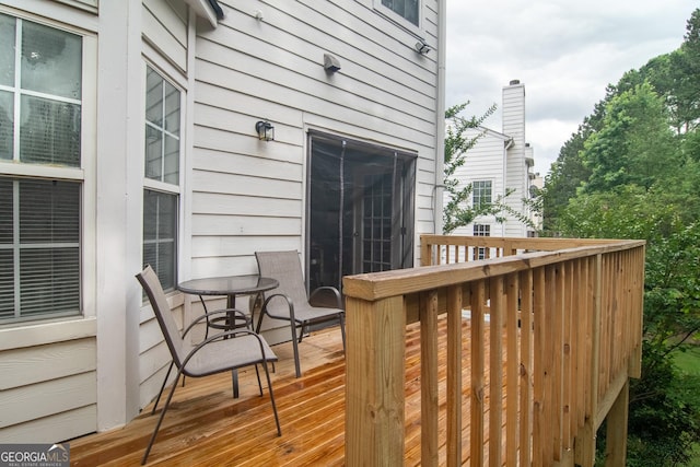 4336 Thorngate Ln, Acworth, GA 30101 - view of wooden terrace
