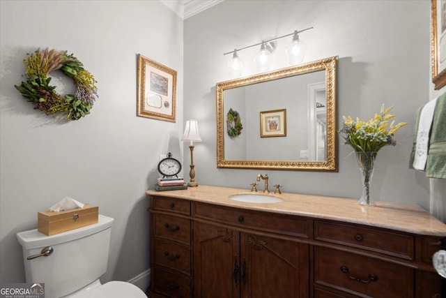 771 Rattlesnake Rdg, Dawsonville, GA 30534 - bathroom featuring vanity and crown molding