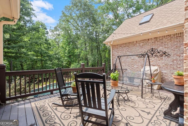 771 Rattlesnake Rdg, Dawsonville, GA 30534 - wooden deck featuring area for grilling