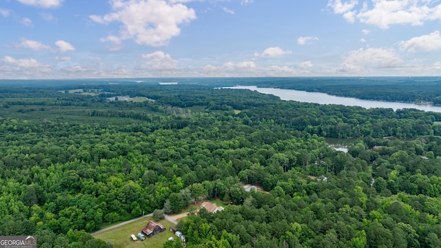 1000 Three Notch Rd, Buckhead, GA 30625 - drone / aerial view of a heavily wooded area and a large body of water