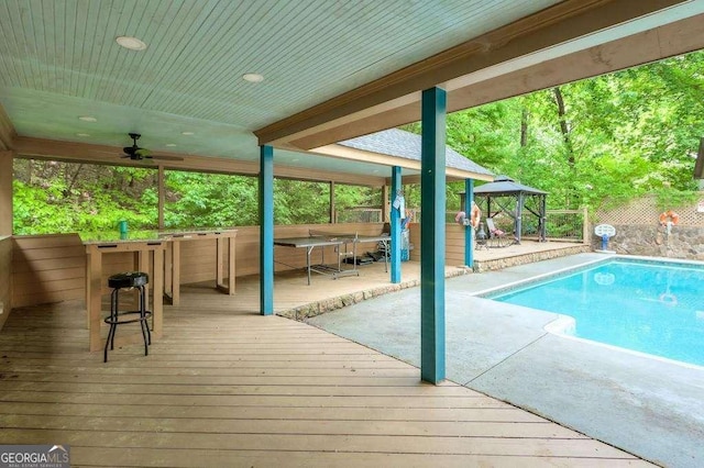 3493 Wood Acres Blvd, Duluth, GA 30096 - view of pool with a gazebo, a patio area, and a deck