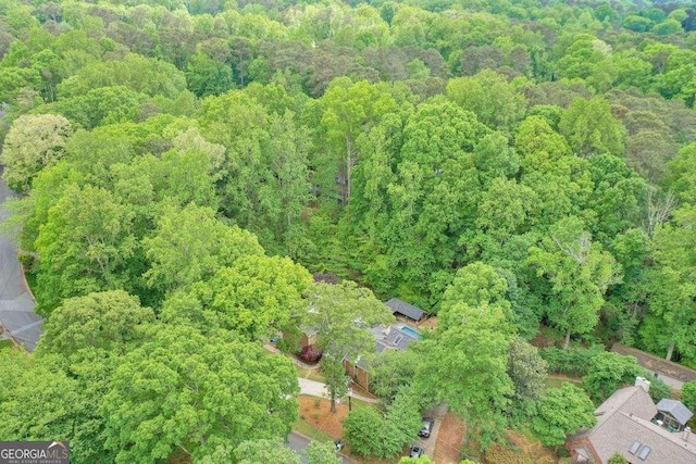 3493 Wood Acres Blvd, Duluth, GA 30096 - aerial overview of property's location with a heavily wooded area