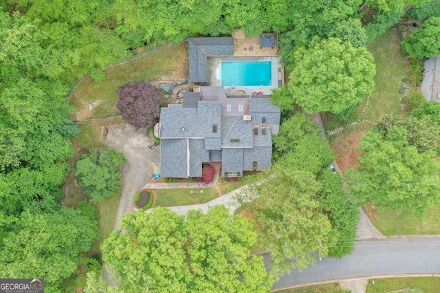 3493 Wood Acres Blvd, Duluth, GA 30096 - view from above of property with a pool