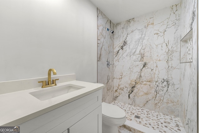 381 Warner St SE, Marietta, GA 30060 - bathroom with a marble finish shower and vanity