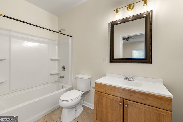 381 Warner St SE, Marietta, GA 30060 - bathroom featuring vanity, tile patterned flooring, and shower / tub combination