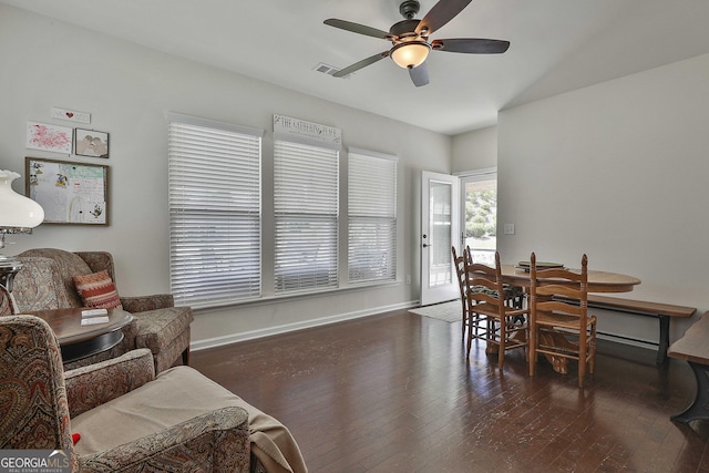 819 Firefly Ct, Griffin, GA 30223 - living room featuring ceiling fan and hardwood / wood-style flooring