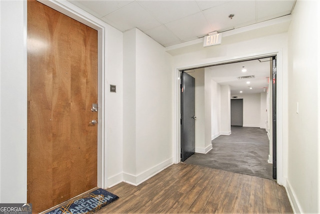 171 Auburn Ave NE Unit 521, Atlanta, GA 30303 - corridor with baseboards and dark wood-style flooring