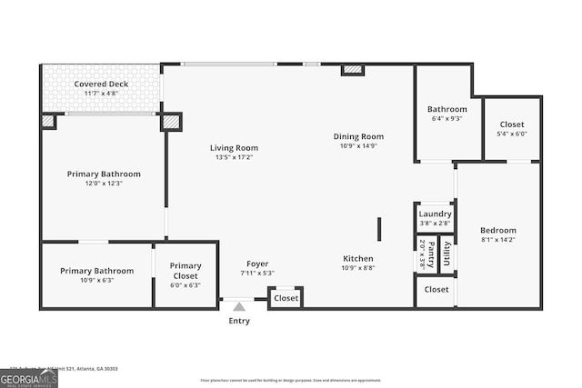 171 Auburn Ave NE Unit 521, Atlanta, GA 30303 - view of home floor plan