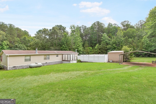 294 Birch Rd, Franklin, GA 30217 - view of yard with a carport