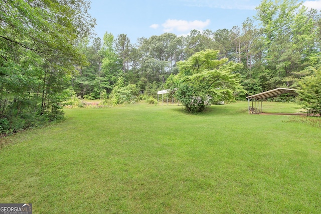 294 Birch Rd, Franklin, GA 30217 - view of green lawn featuring a detached carport