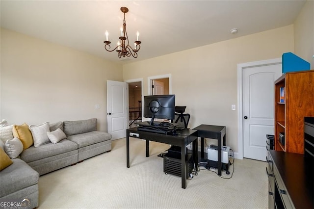 6110 Read Rd, Suwanee, GA 30024 - office with light carpet and a chandelier