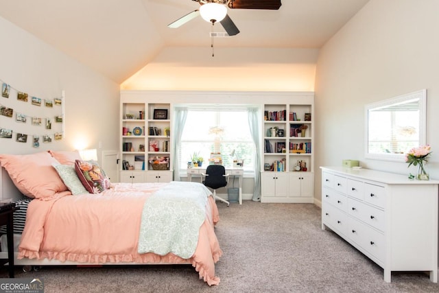 1032 Switchgrass Dr, Statham, GA 30666 - bedroom with light carpet, ceiling fan, and a desk