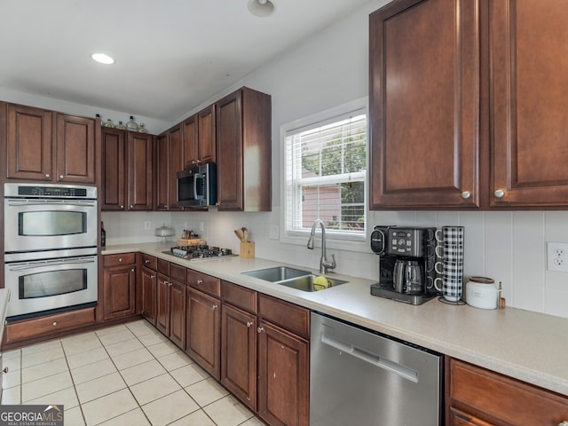 1613 Brolington Ct, Conyers, GA 30013 - kitchen with stainless steel appliances, light countertops, decorative backsplash, and recessed lighting