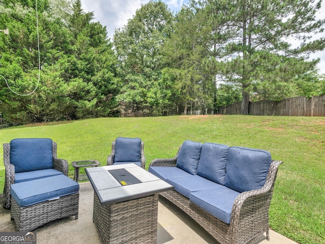 1613 Brolington Ct, Conyers, GA 30013 - view of patio / terrace with an outdoor hangout area