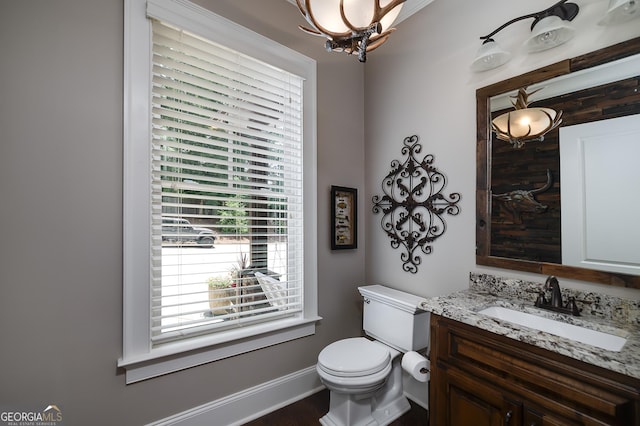 177 Selfridge Rd, Mcdonough, GA 30252 - bathroom with vanity and a chandelier