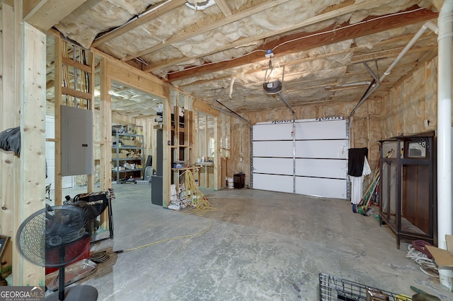 177 Selfridge Rd, Mcdonough, GA 30252 - garage with electric panel and a garage door opener